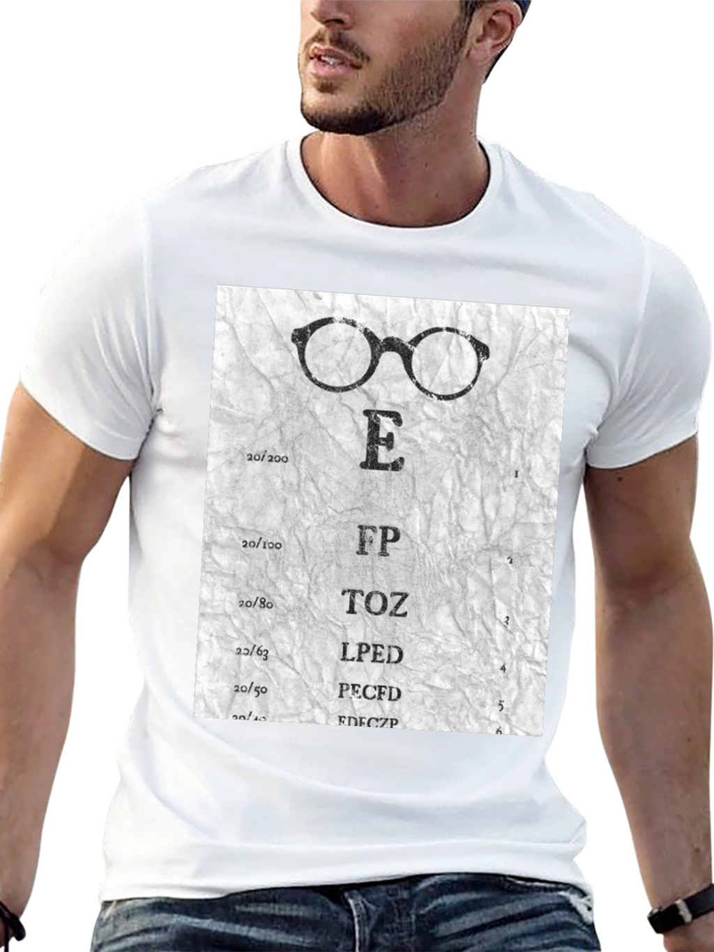 Eye Chart Glasses Graphic T-Shirt