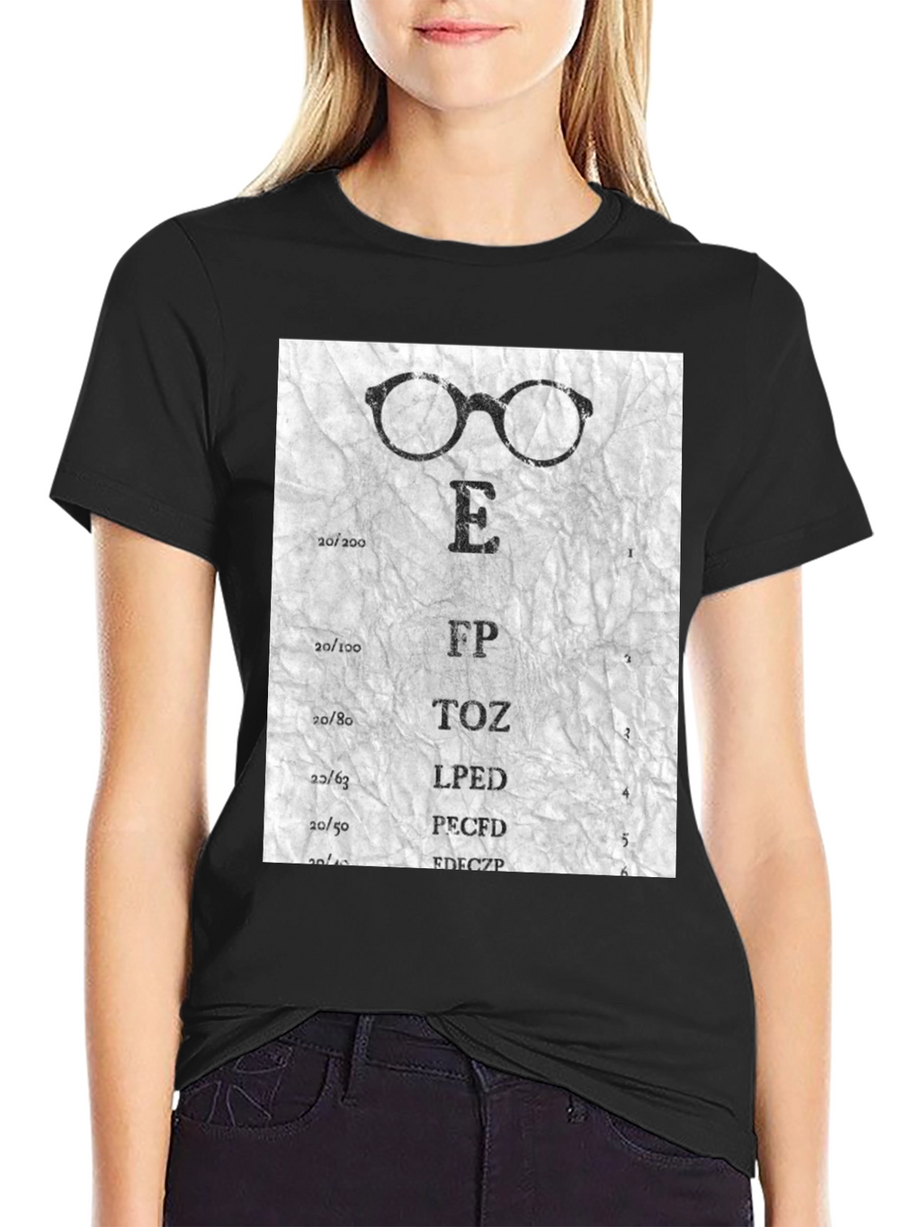 Eye Chart Glasses Graphic T-Shirt
