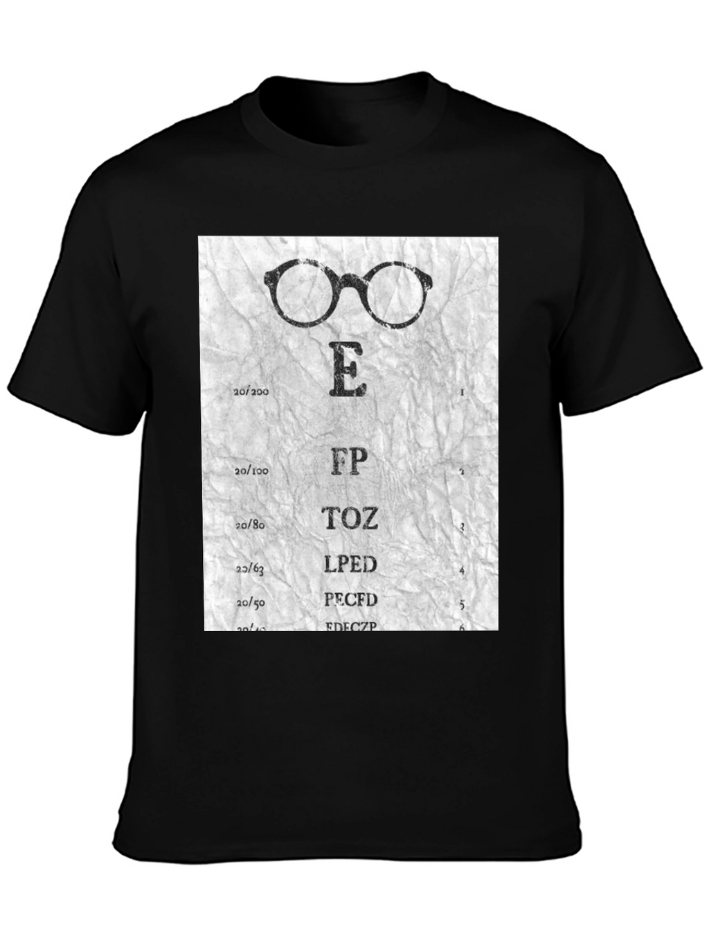 Eye Chart Glasses Graphic T-Shirt