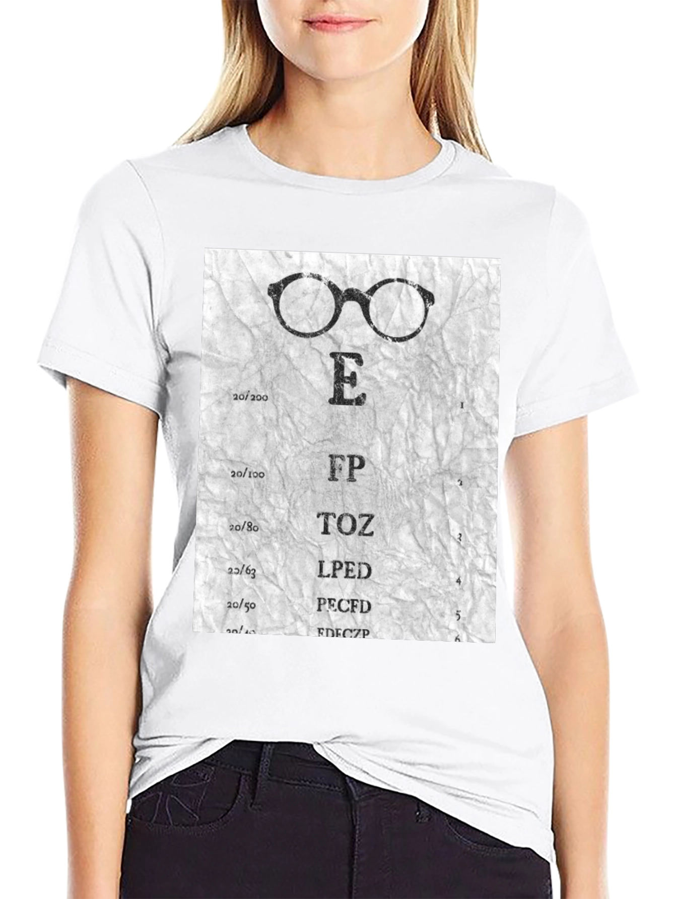 Eye Chart Glasses Graphic T-Shirt