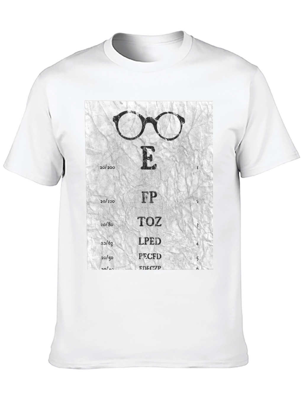 Eye Chart Glasses Graphic T-Shirt