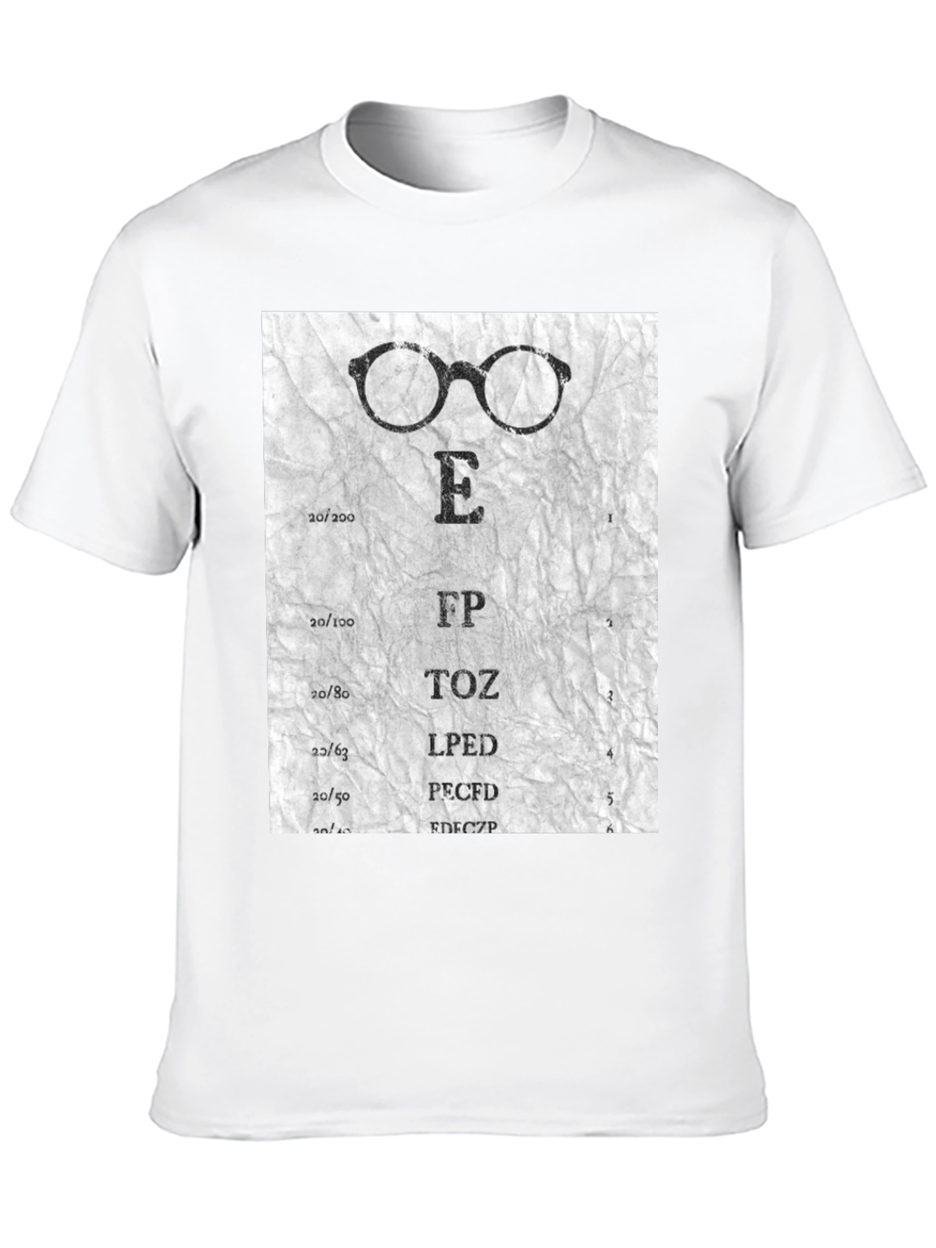 Eye Chart Glasses Graphic T-Shirt
