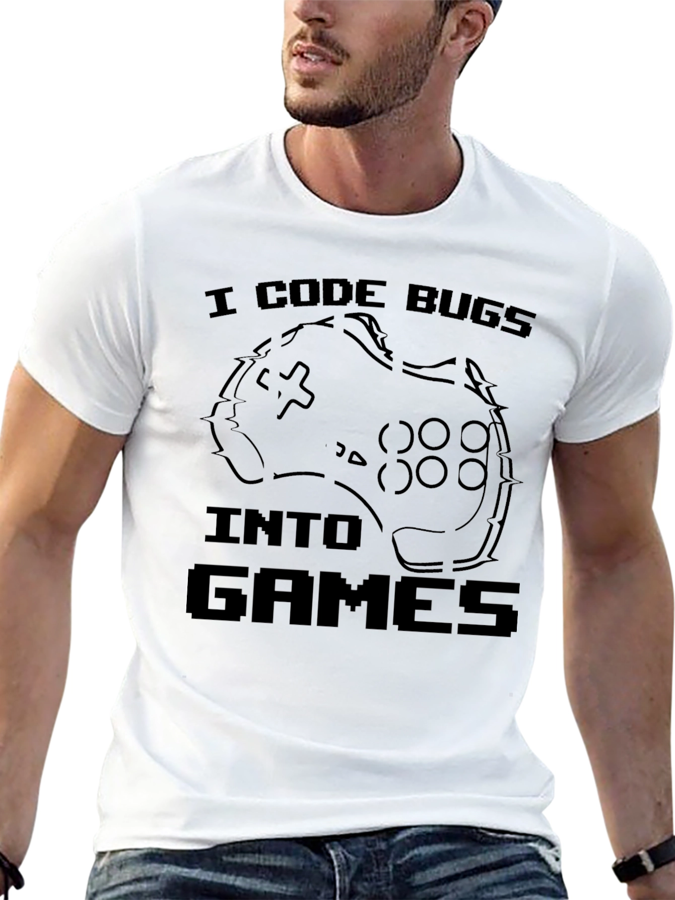 I Code Bugs Into Games T-Shirt Funny Programmer Gift