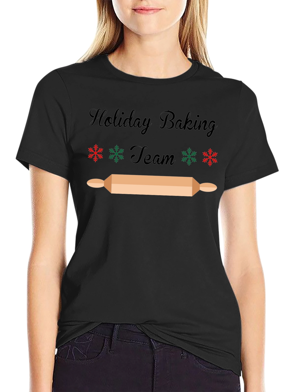 Holiday Baking Team T-Shirt - Festive Christmas Design