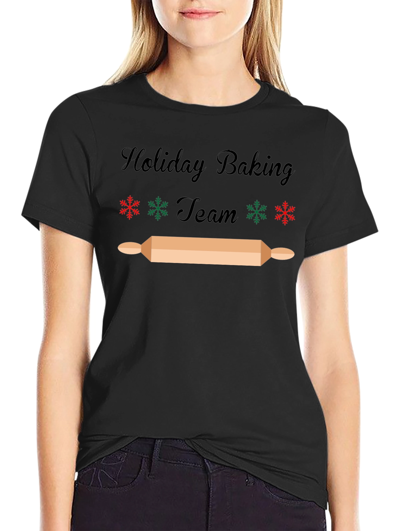 Holiday Baking Team T-Shirt - Festive Christmas Design