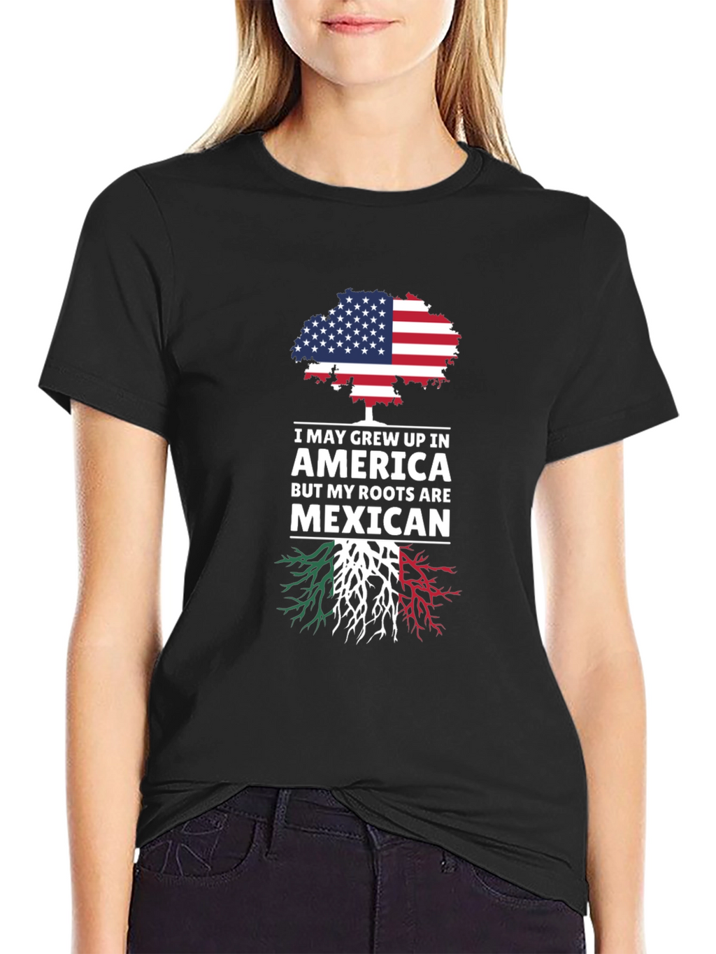 American Grown Mexican Roots T-Shirt