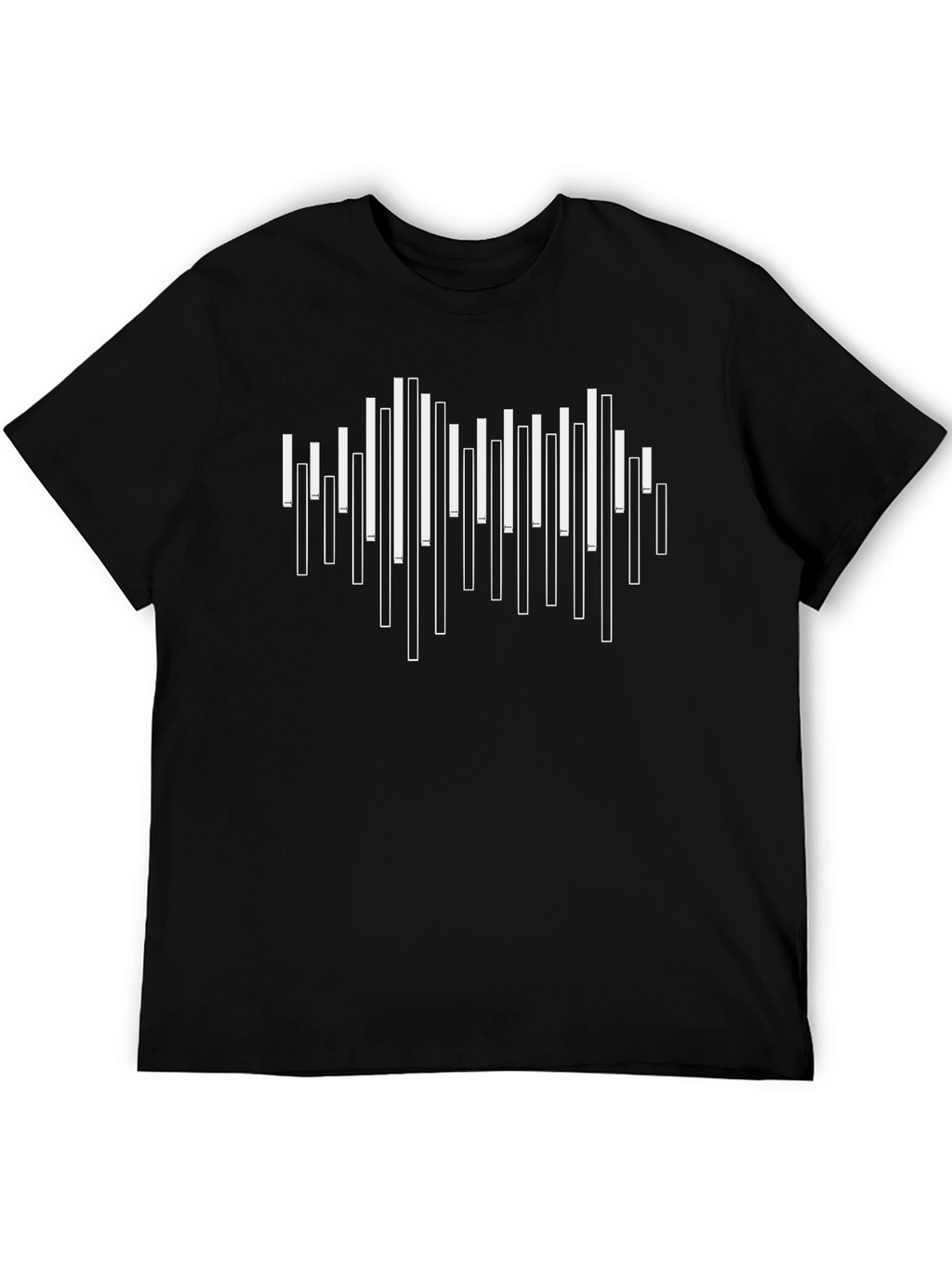 Cool Abstract Graphic Tee - Black Cotton Blend