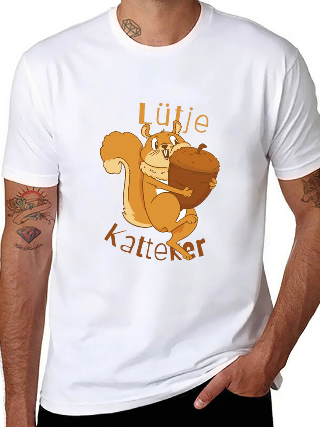 Cute Squirrel Acorn Graphic Tee