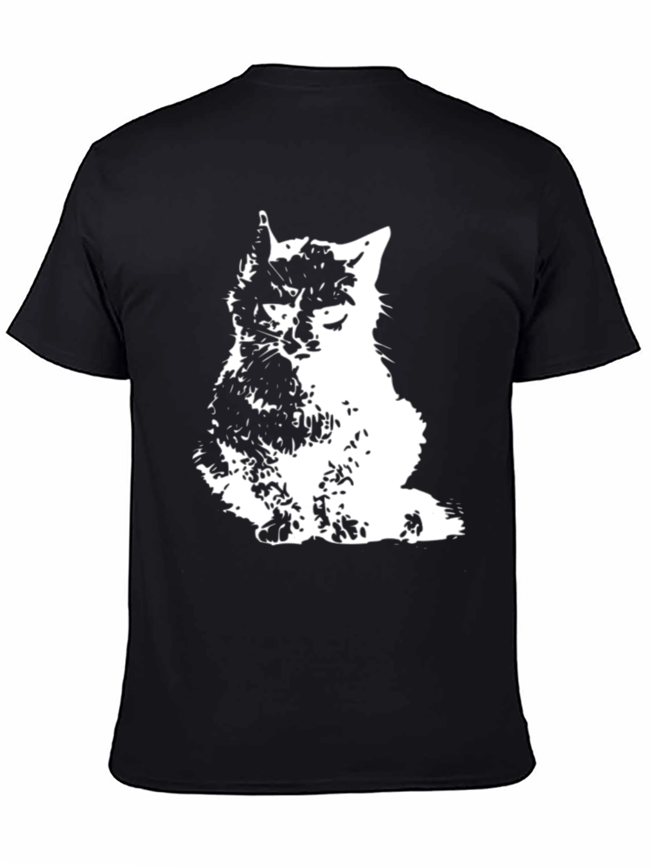 Cool Cat Graphic T-Shirt - Stylish Black Tee