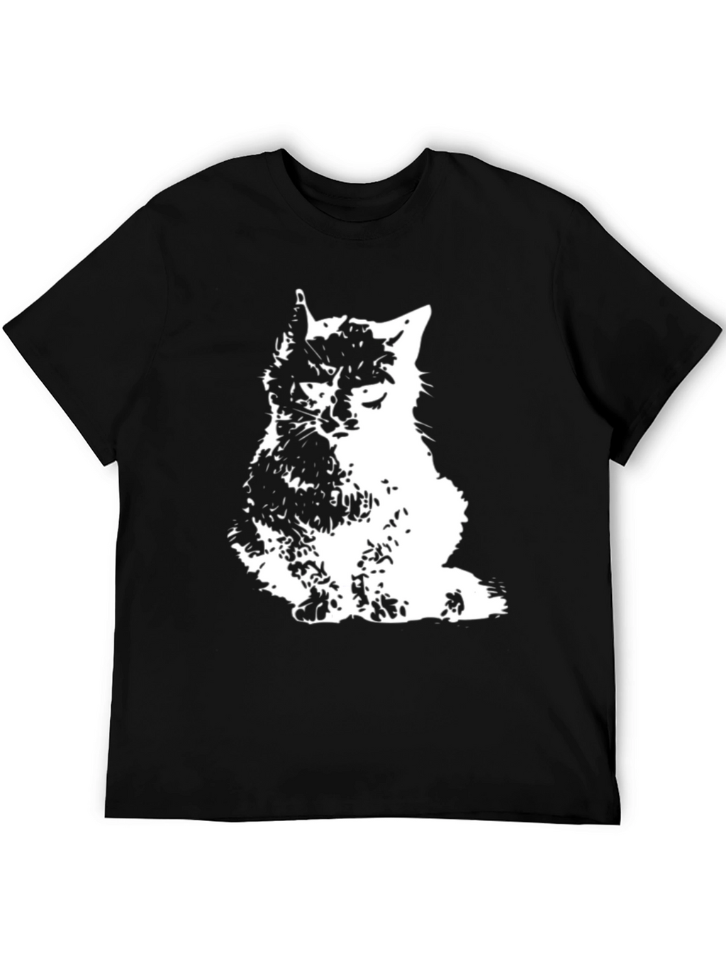 Cool Cat Graphic T-Shirt - Stylish Black Tee