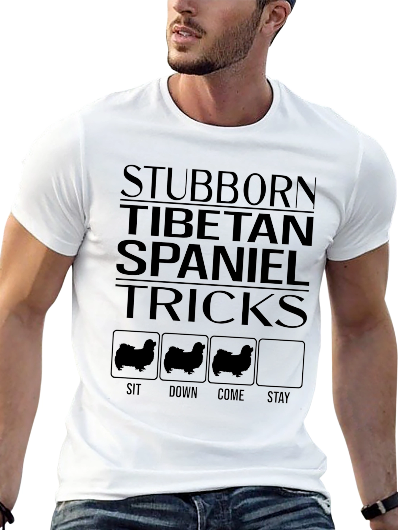 Stubborn Tibetan Spaniel Tricks Graphic T-Shirt