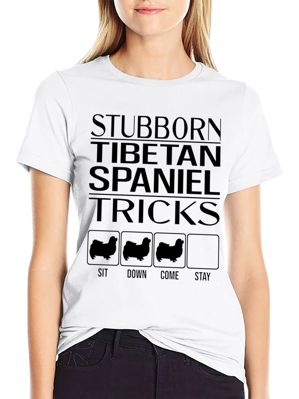 Stubborn Tibetan Spaniel Tricks Graphic T-Shirt