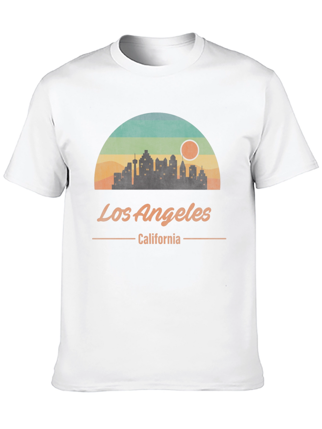 Los Angeles California Retro Skyline Graphic T-Shirt