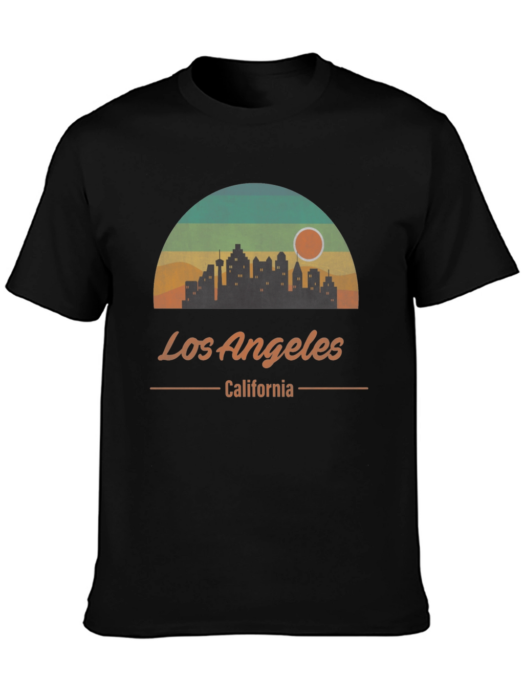 Los Angeles California Retro Skyline Graphic T-Shirt