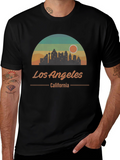 Los Angeles California Retro Skyline Graphic T-Shirt