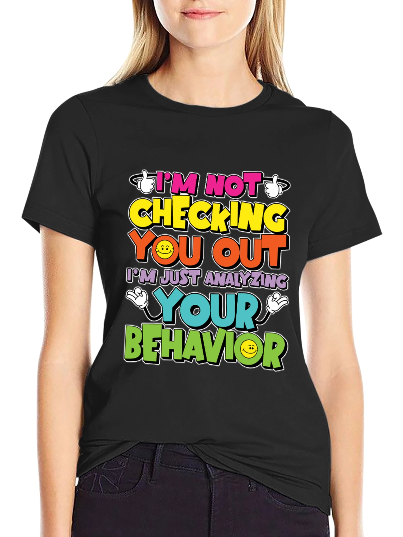 Funny Psychology T-Shirt - Im Not Checking You Out