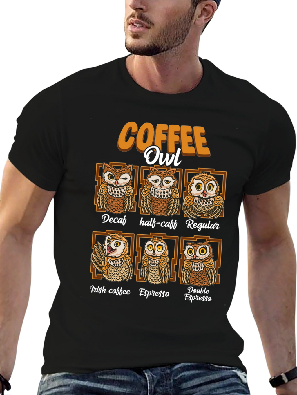 Coffee Owl T-Shirt - Unique Coffee Lovers Tee