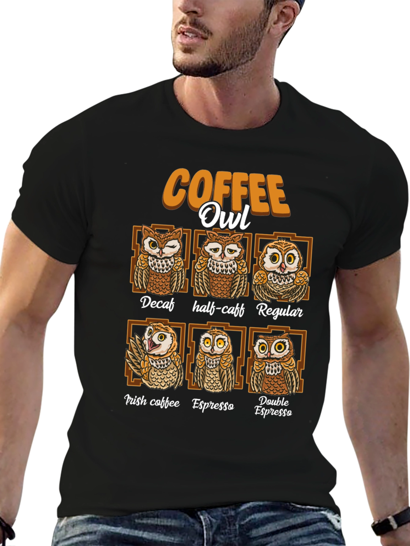 Coffee Owl T-Shirt - Unique Coffee Lovers Tee