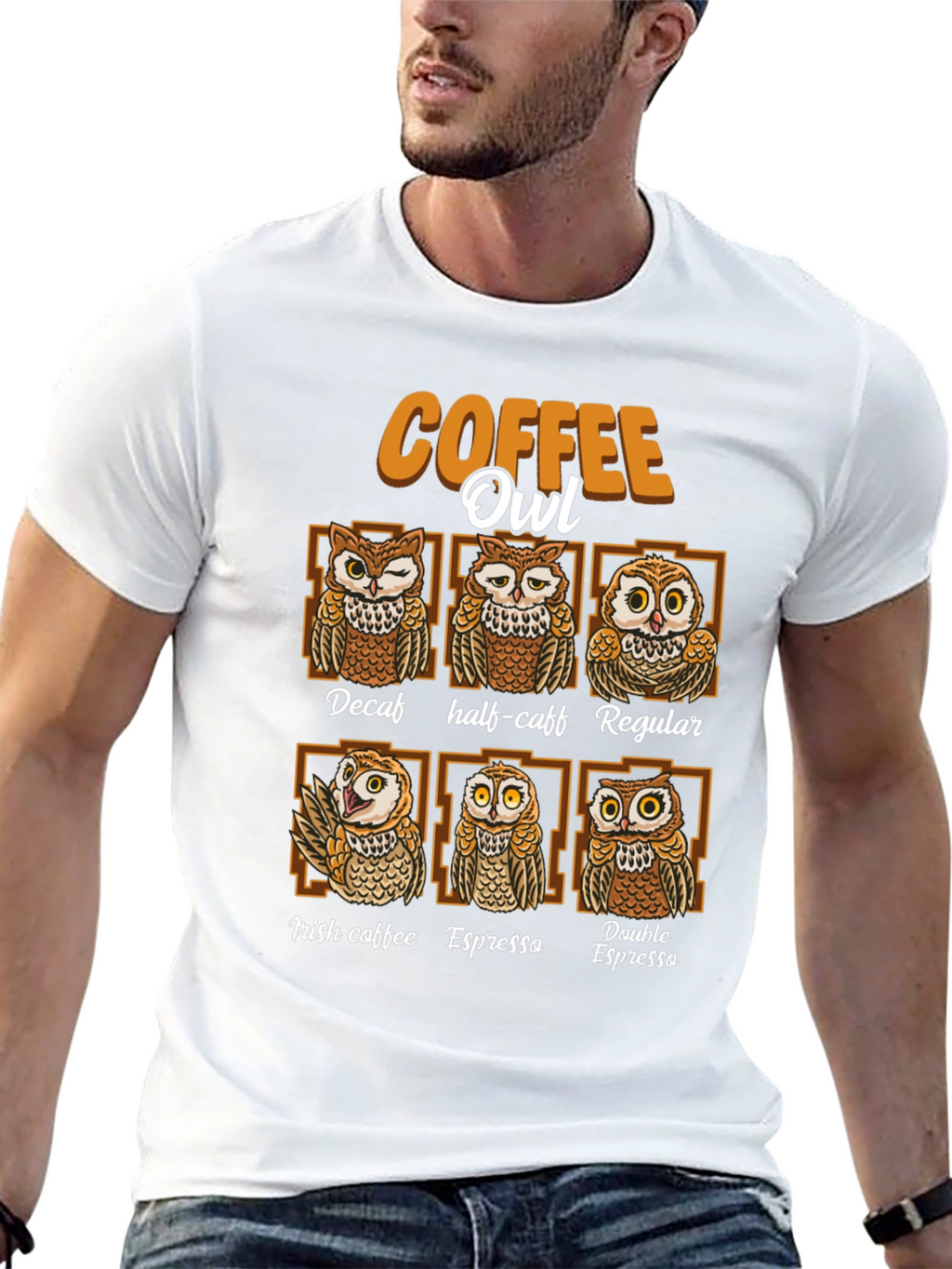 Coffee Owl T-Shirt - Unique Coffee Lovers Tee