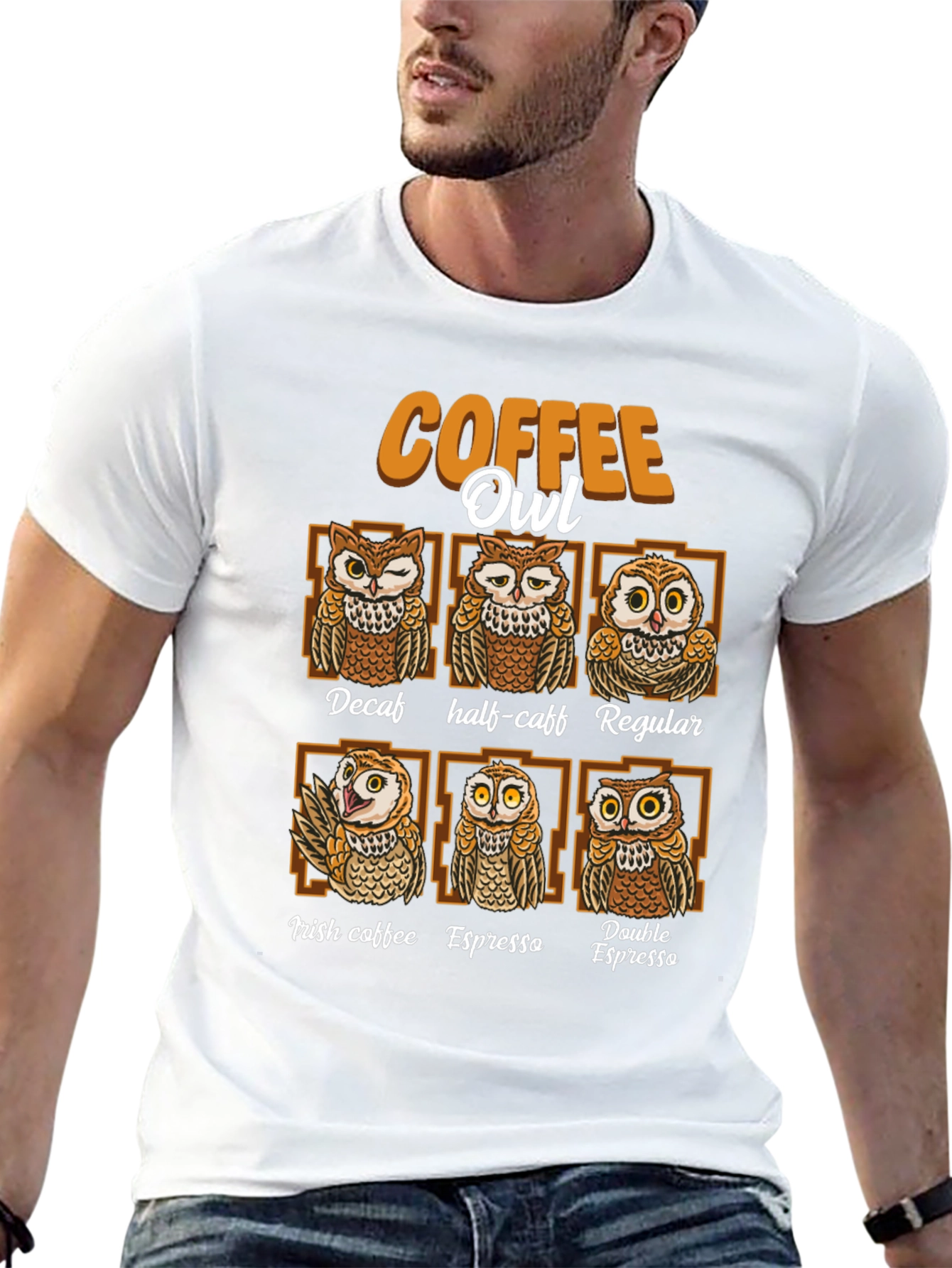 Coffee Owl T-Shirt - Unique Coffee Lovers Tee
