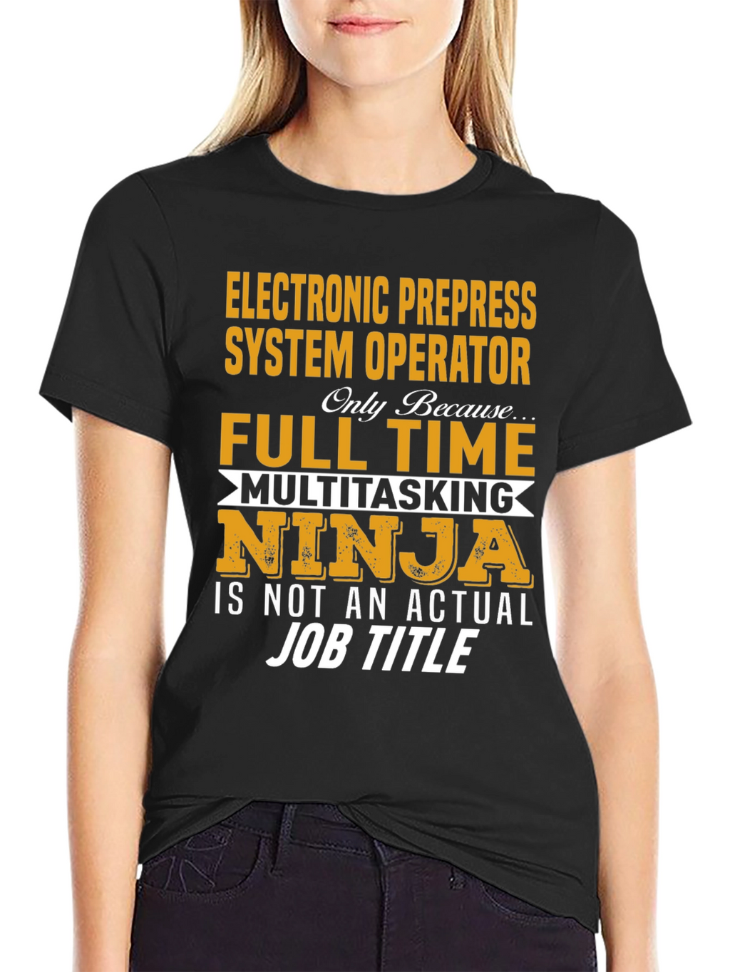 Electronic Prepress System Operator Full-Time Ninja T-Shirt