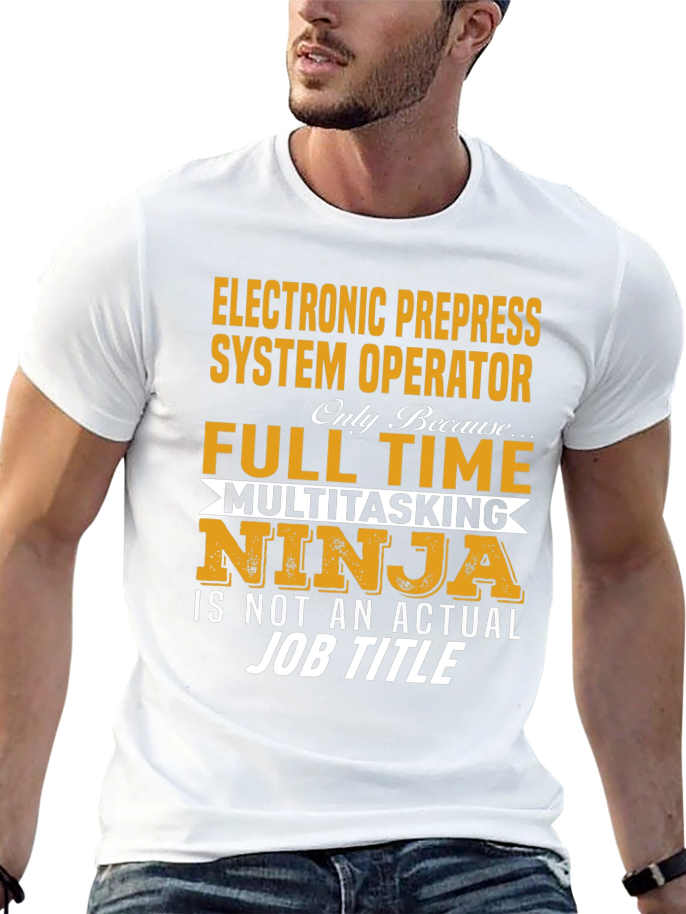 Electronic Prepress System Operator Full-Time Ninja T-Shirt