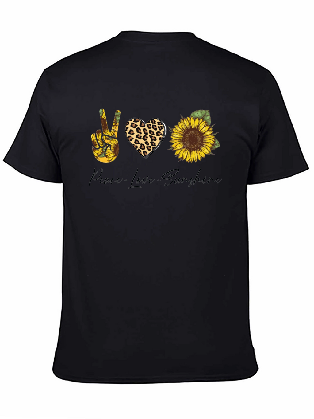 Peace Love Sunshine Sunflower Graphic Tee