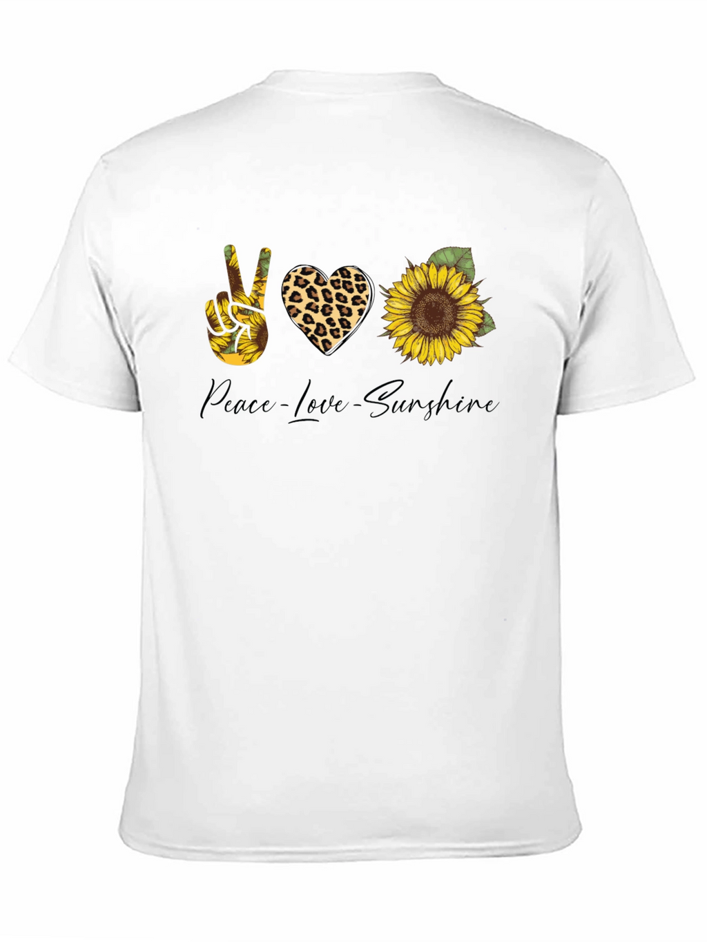 Peace Love Sunshine Sunflower Graphic Tee