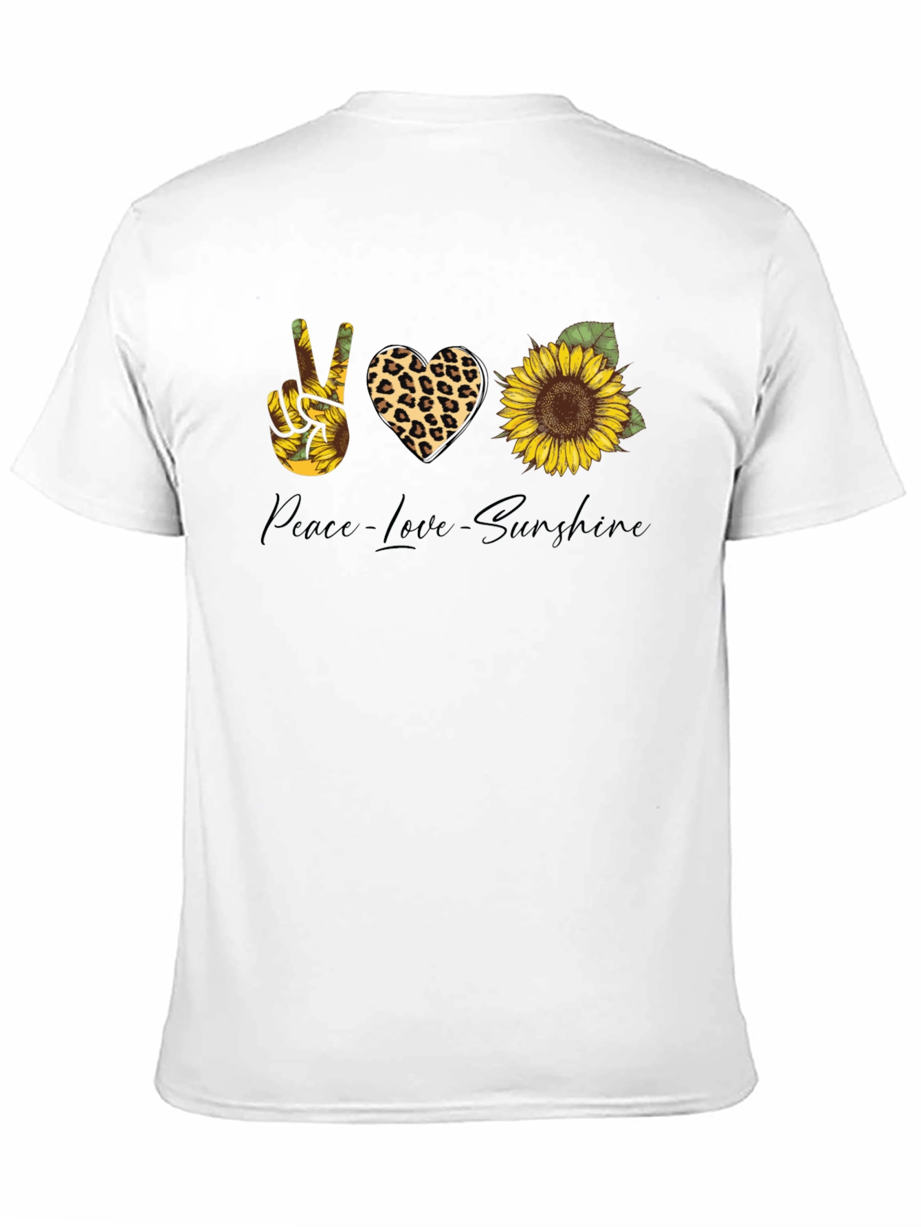 Peace Love Sunshine Sunflower Graphic Tee