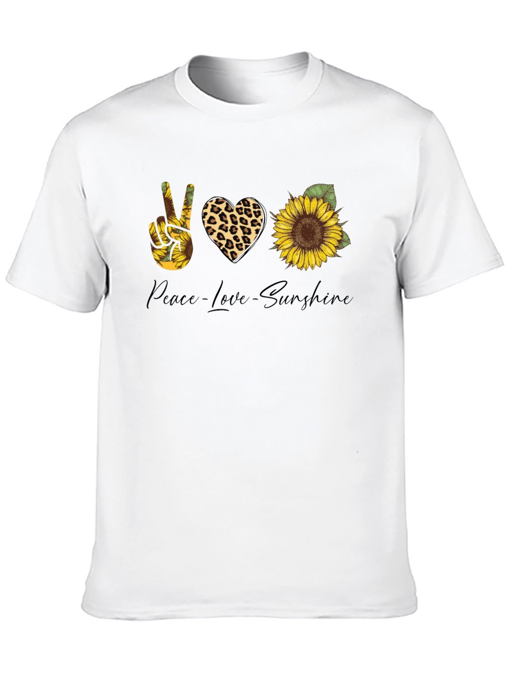 Peace Love Sunshine Sunflower Graphic Tee