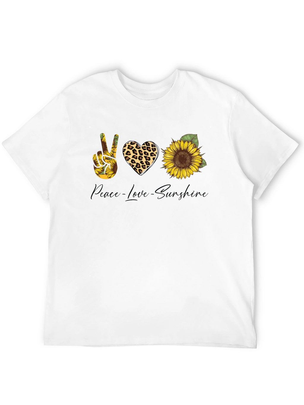 Peace Love Sunshine Sunflower Graphic Tee