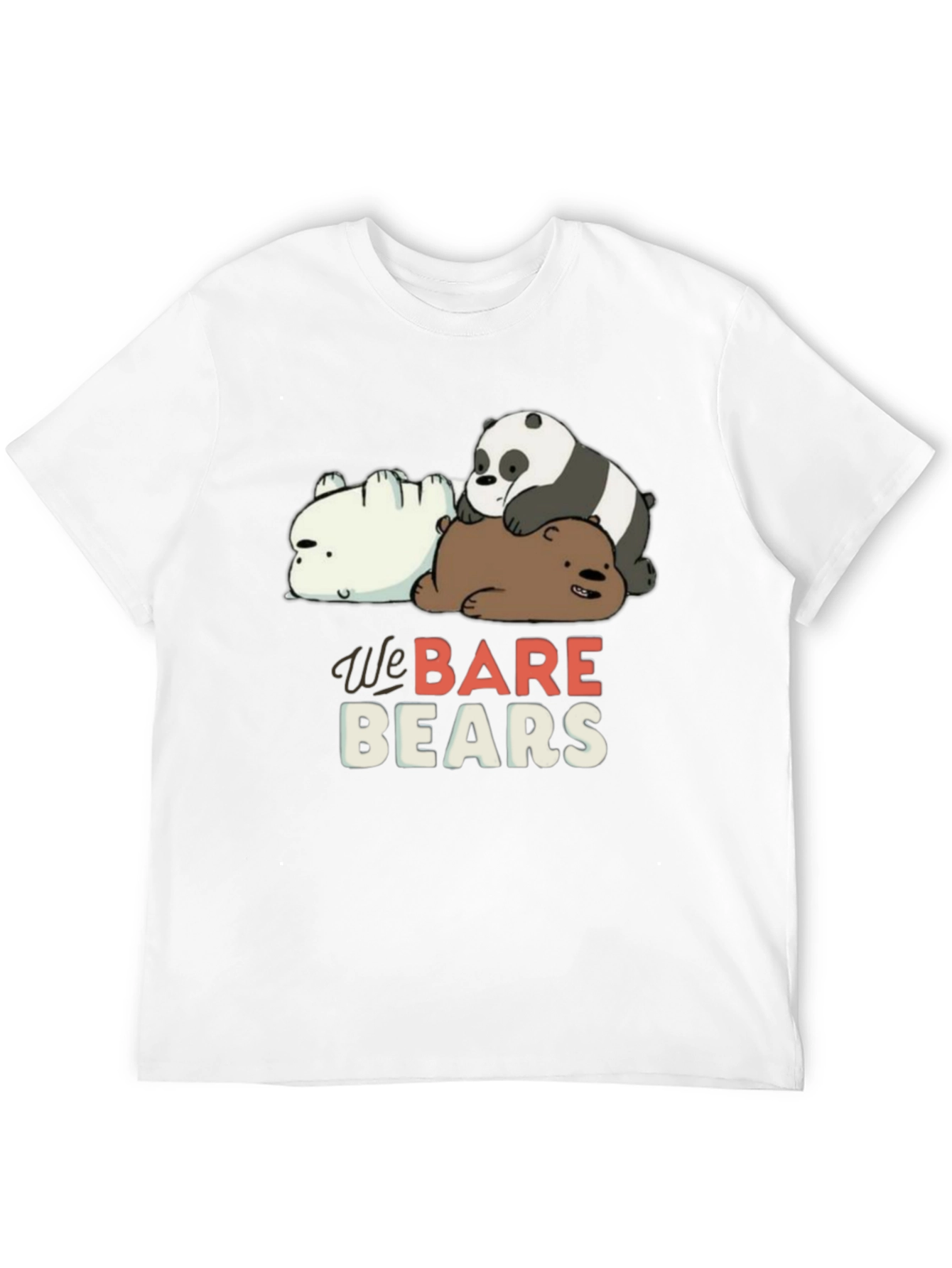 We Bare Bears Black Graphic T-Shirt