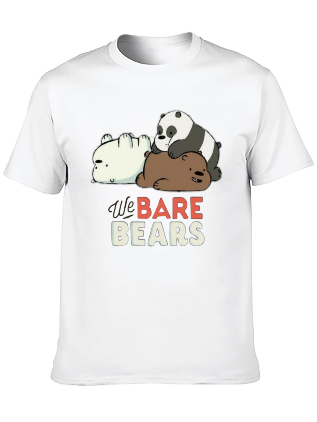 We Bare Bears Black Graphic T-Shirt