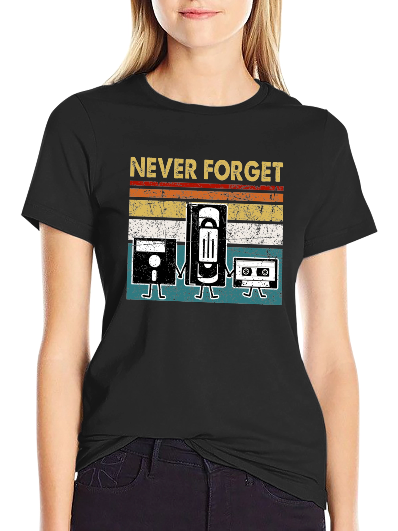 Never Forget Retro Tech T-Shirt