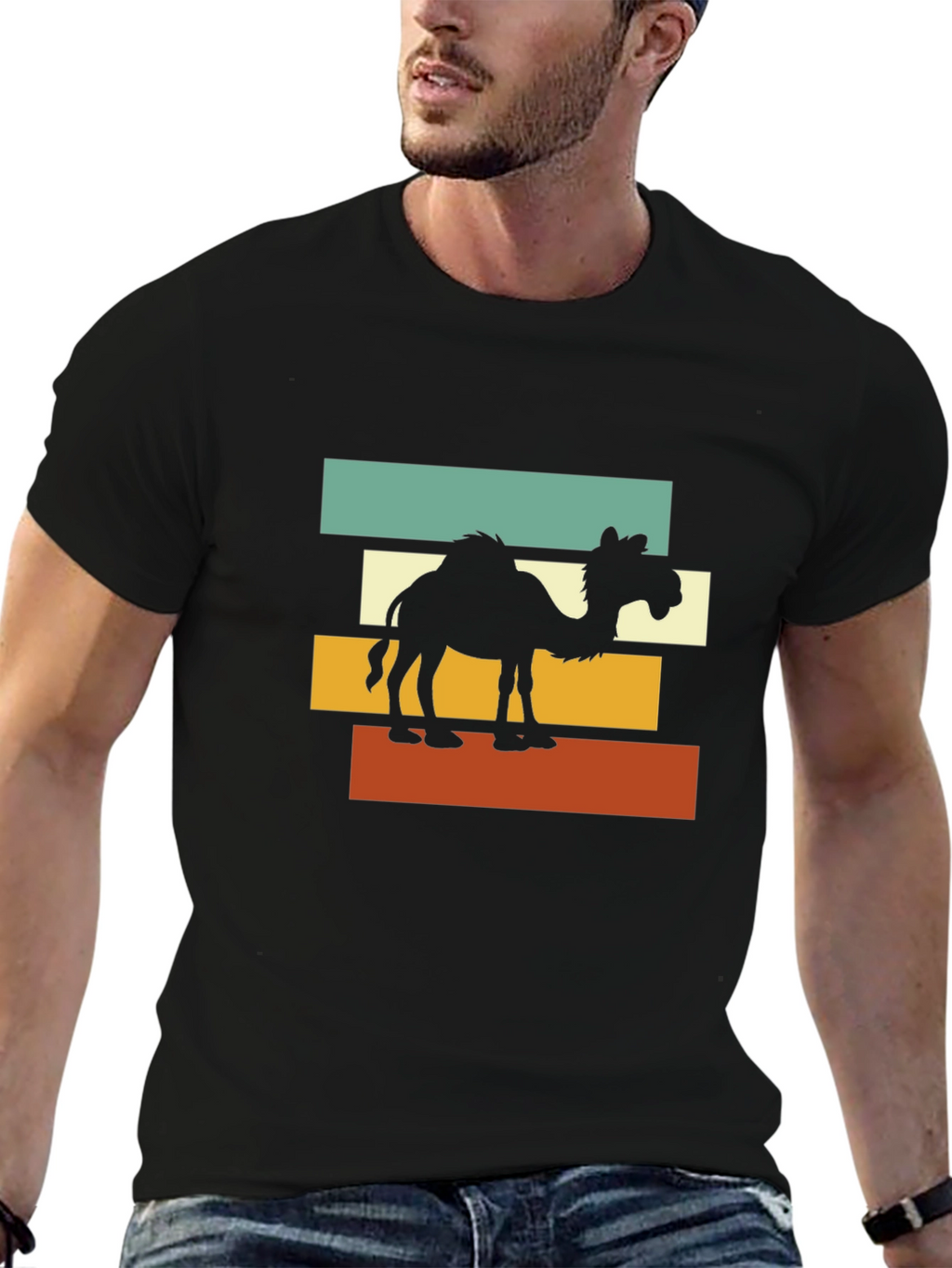 Retro Camel Graphic T-Shirt - Desert Vibes