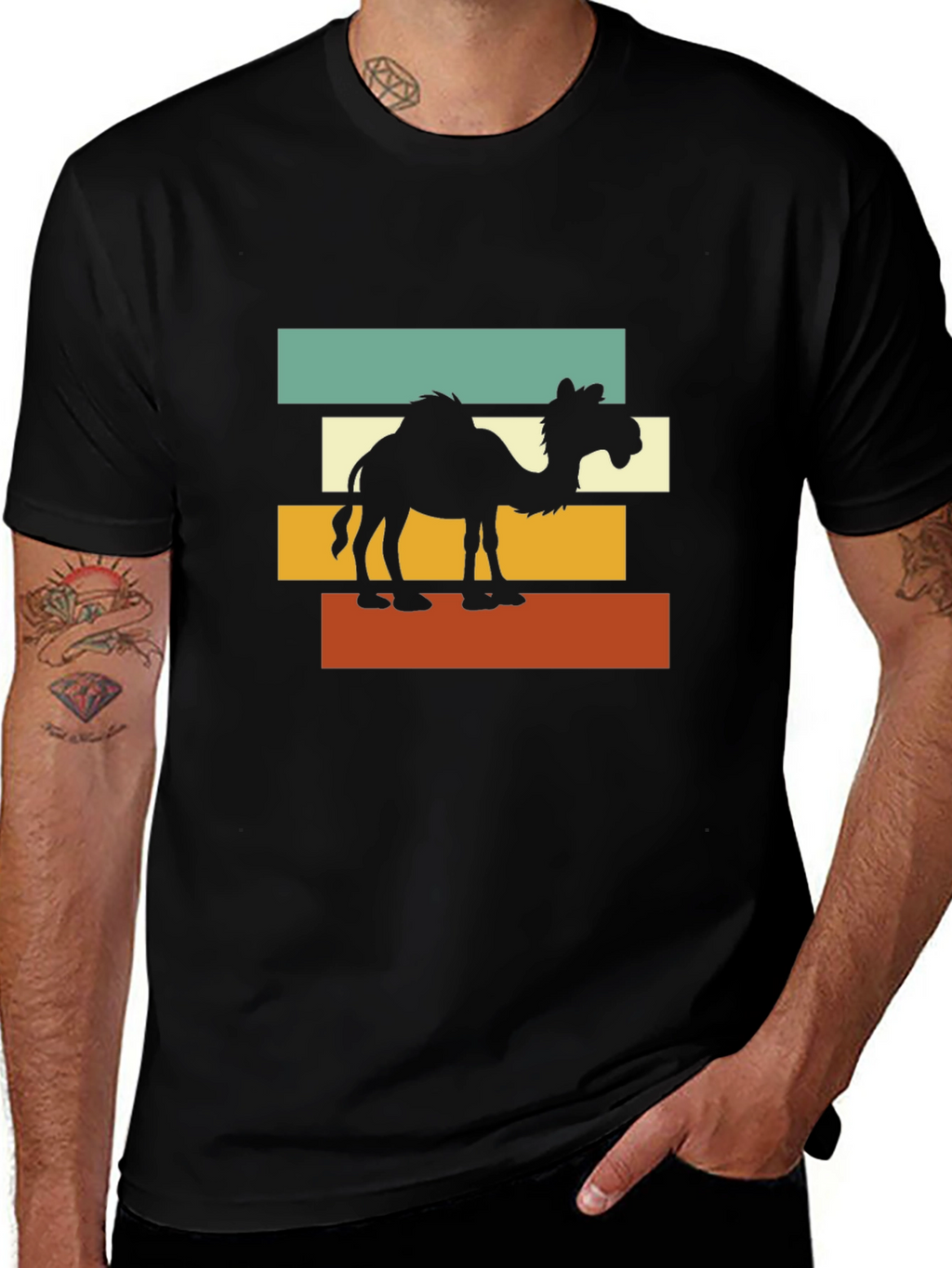 Retro Camel Graphic T-Shirt - Desert Vibes