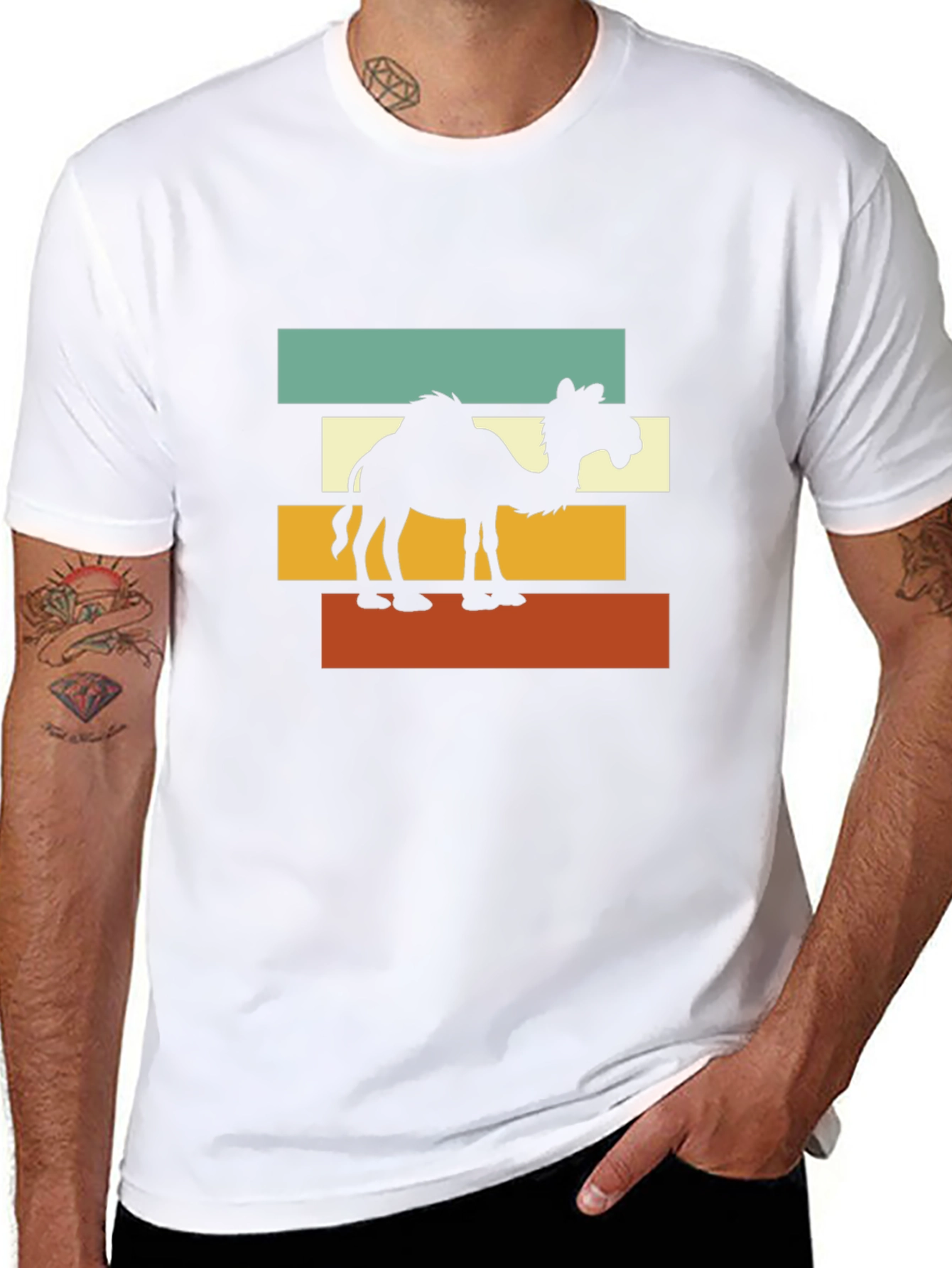 Retro Camel Graphic T-Shirt - Desert Vibes