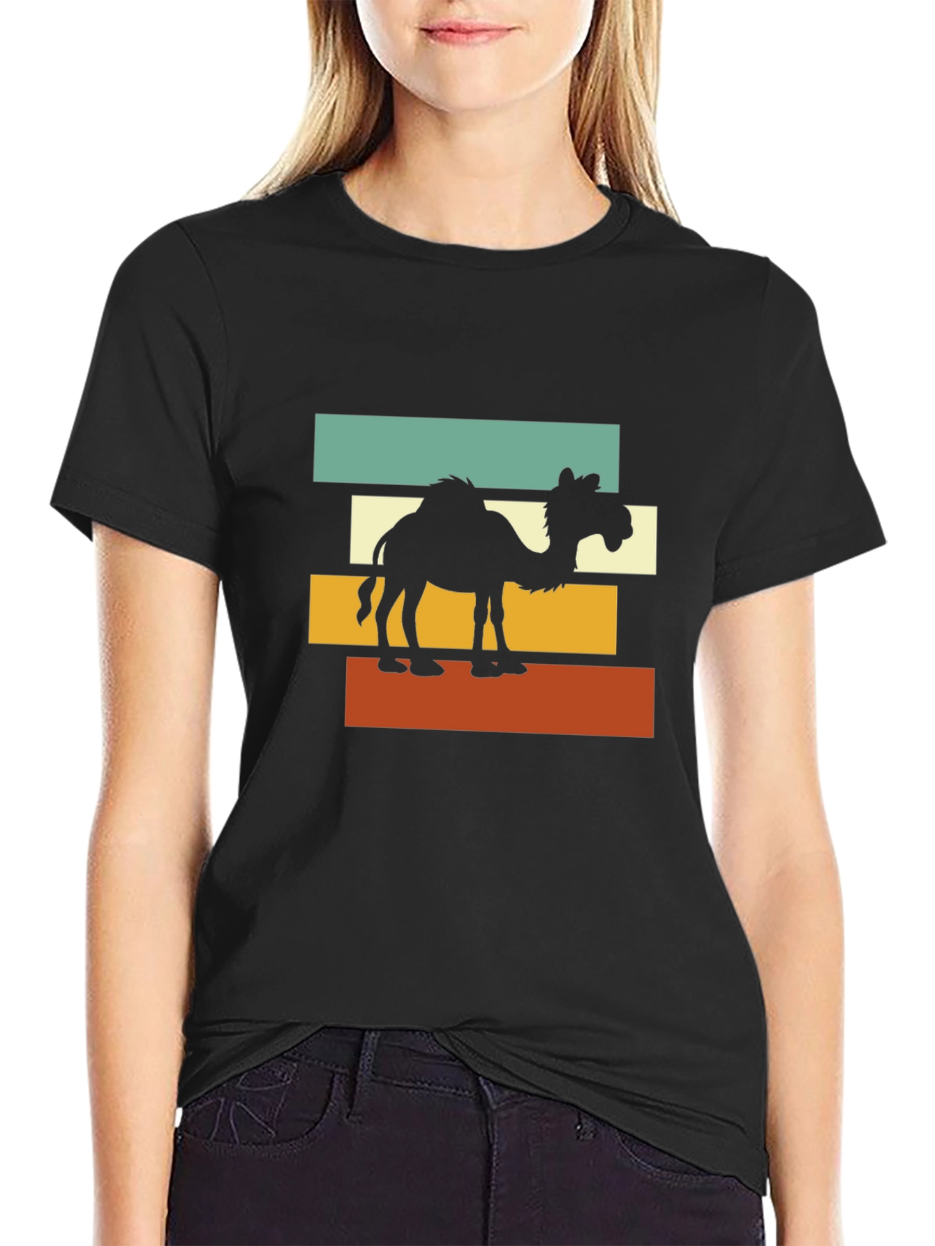 Retro Camel Graphic T-Shirt - Desert Vibes