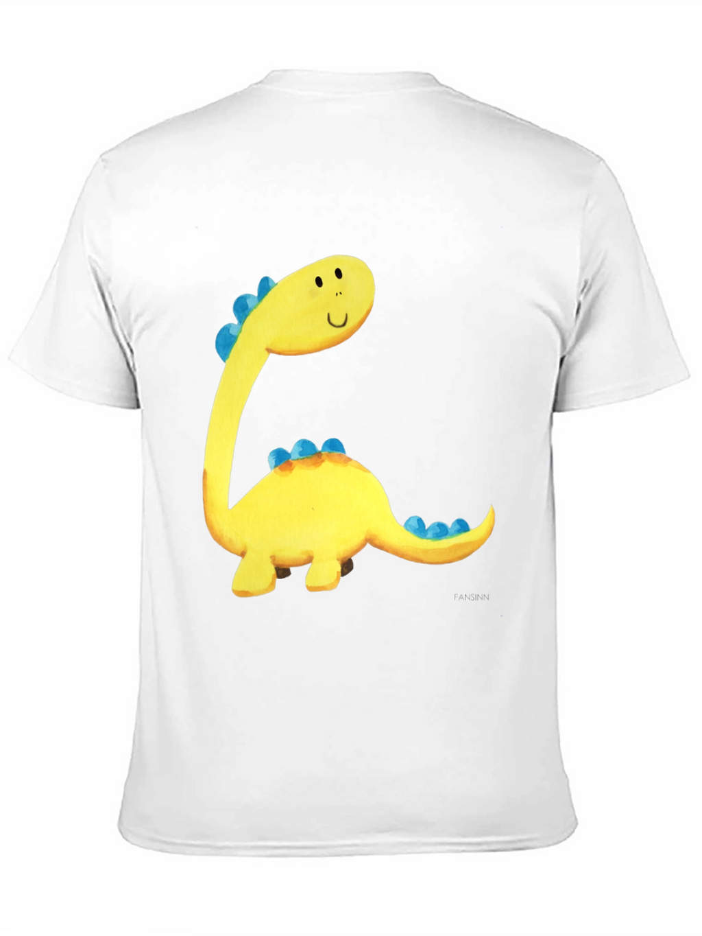 Cute Dinosaur Graphic Tee - Black Cotton T-Shirt
