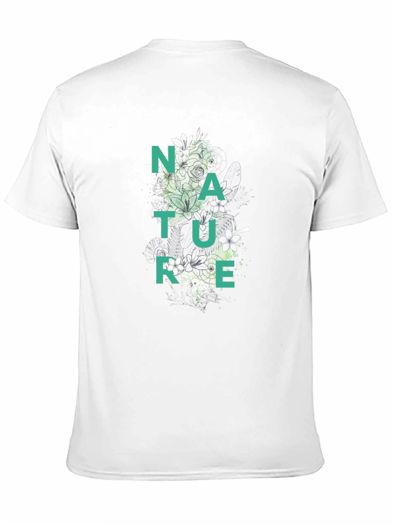 Nature Graphic Print Black T-Shirt