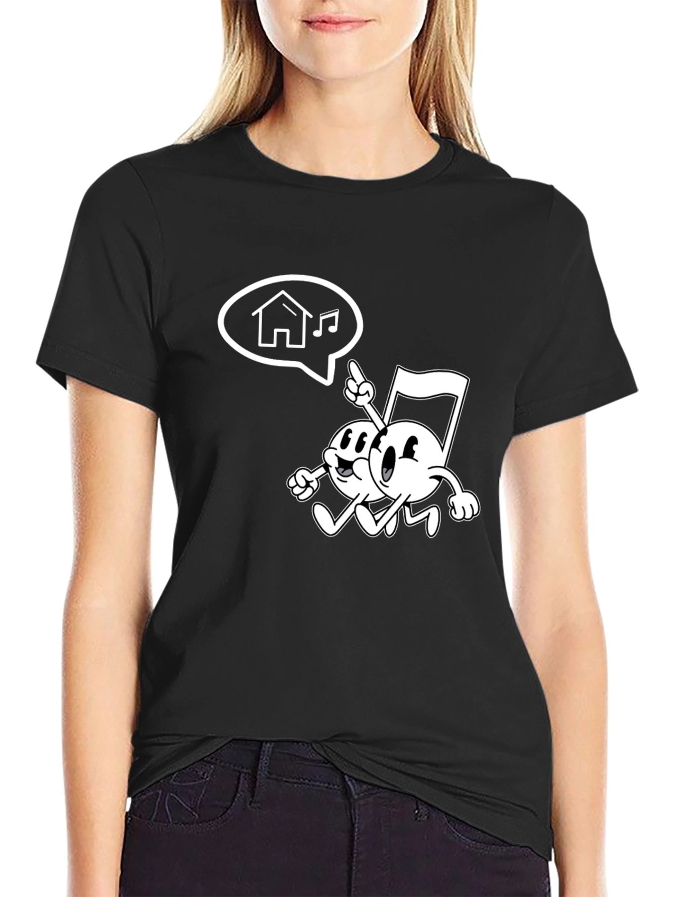 Retro Music Note Graphic Tee