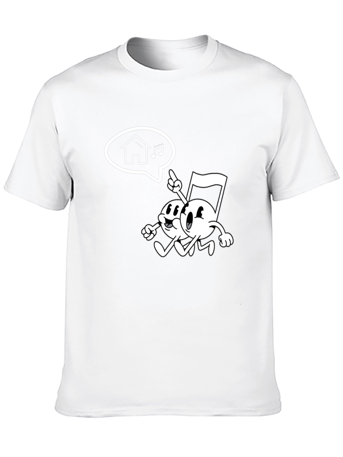 Retro Music Note Graphic Tee