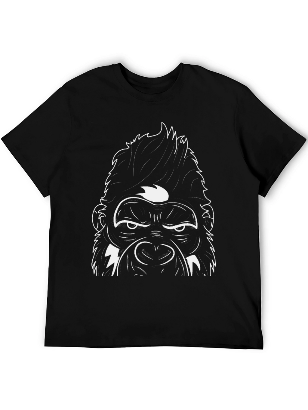 Cool Gorilla Graphic Tee - Black Cotton Blend