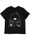 Cool Gorilla Graphic Tee - Black Cotton Blend