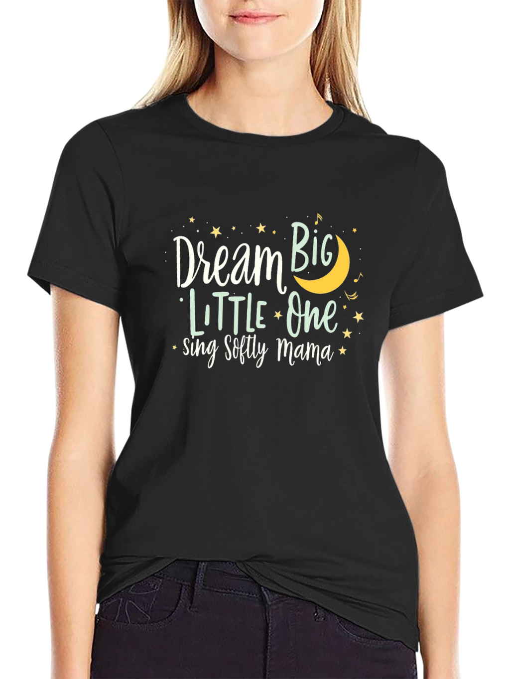 Dream Big Little One Black T-Shirt