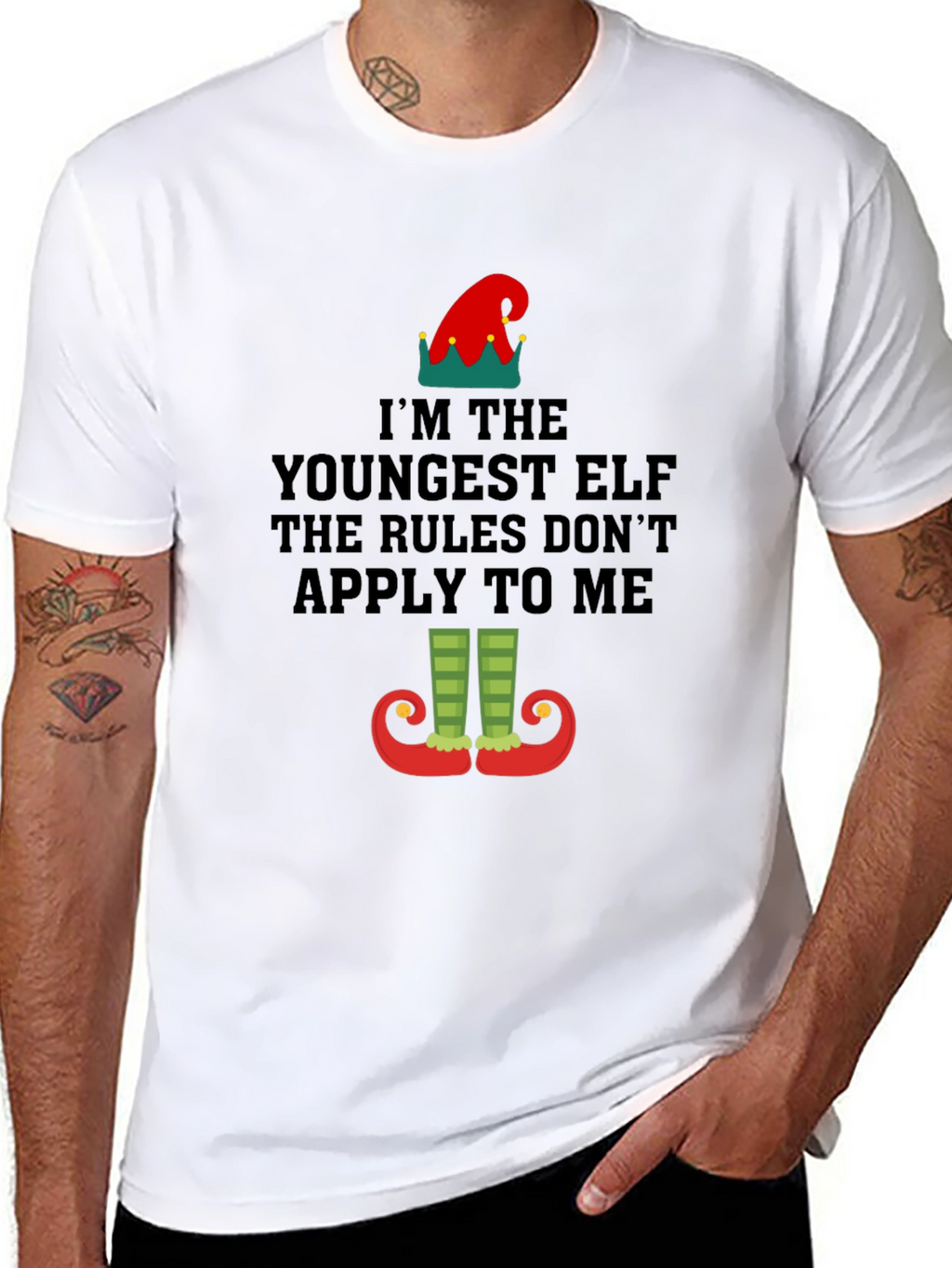 Youngest Elf T-Shirt - Christmas Holiday Tee