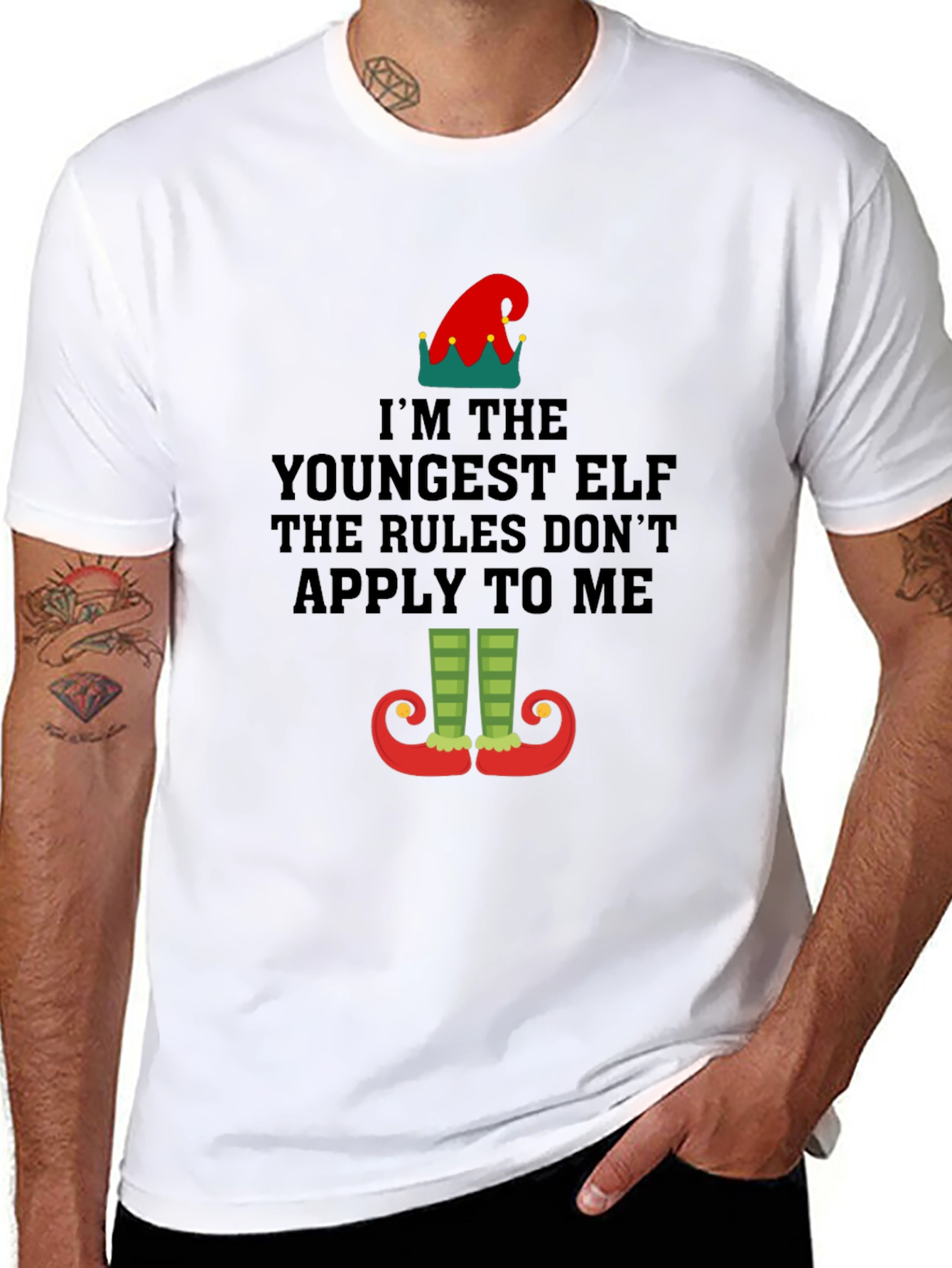 Youngest Elf T-Shirt - Christmas Holiday Tee