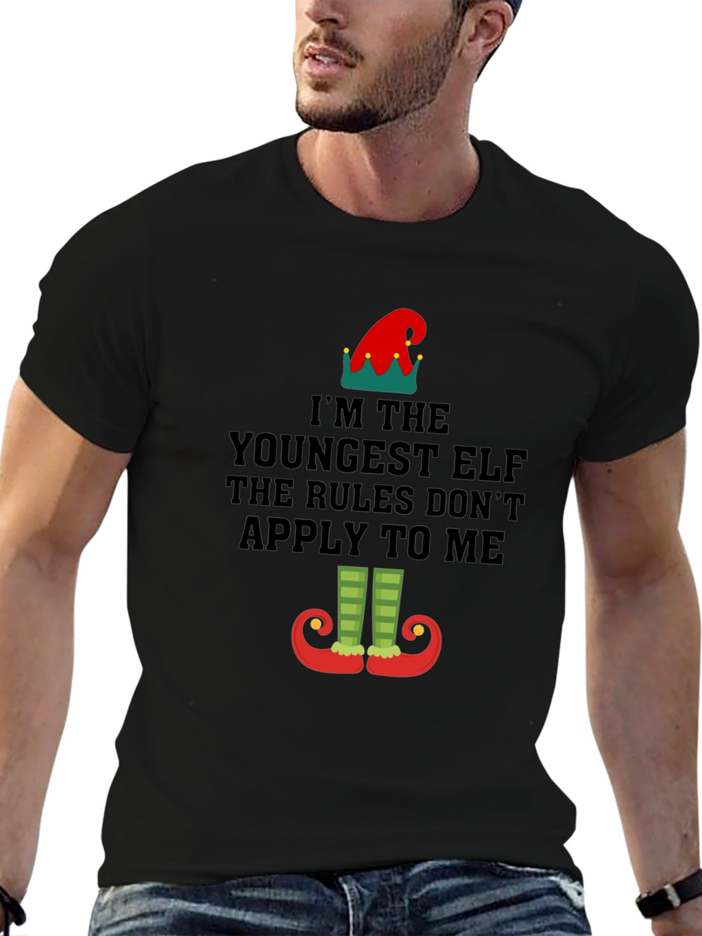 Youngest Elf T-Shirt - Christmas Holiday Tee