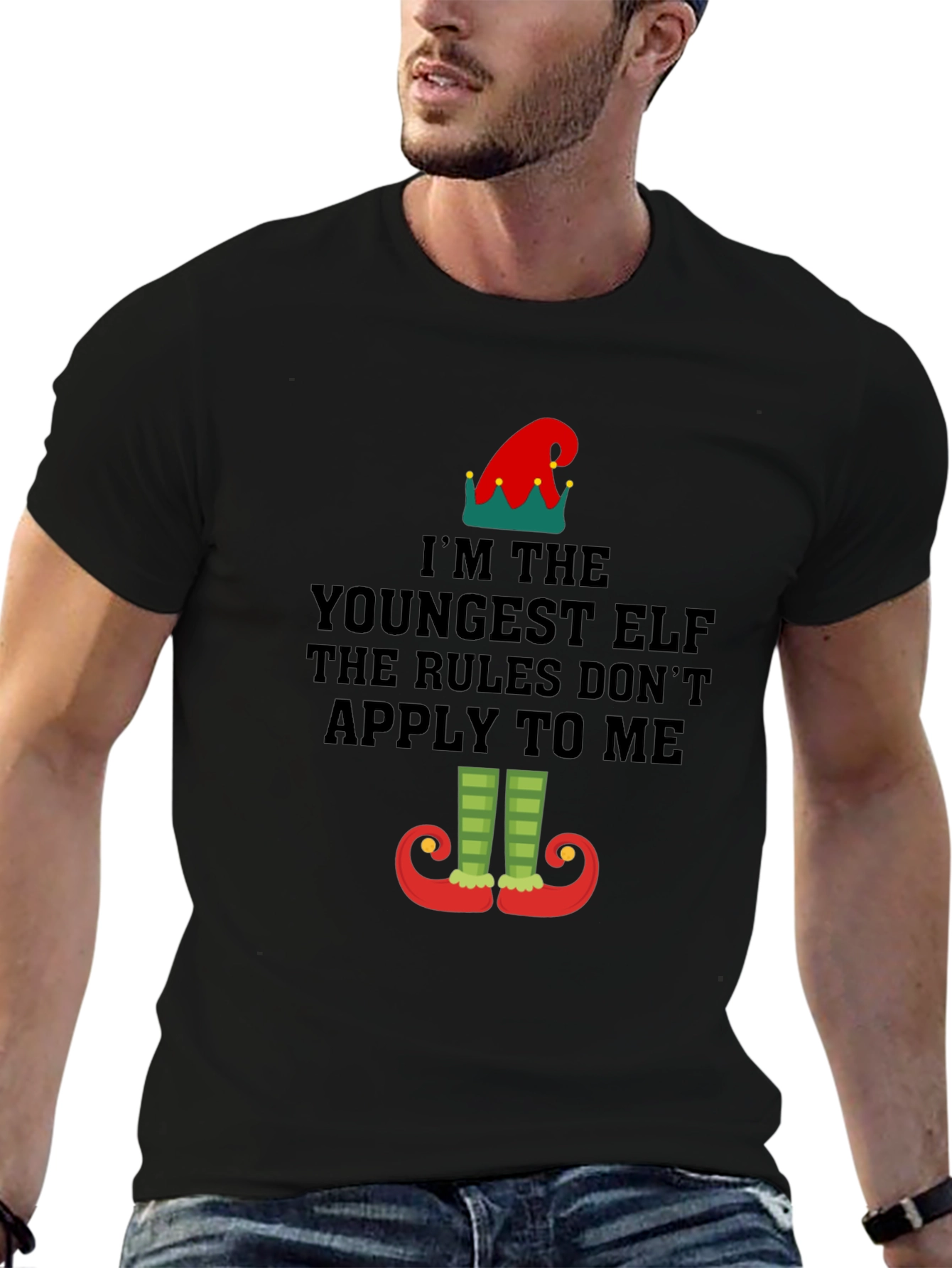 Youngest Elf T-Shirt - Christmas Holiday Tee