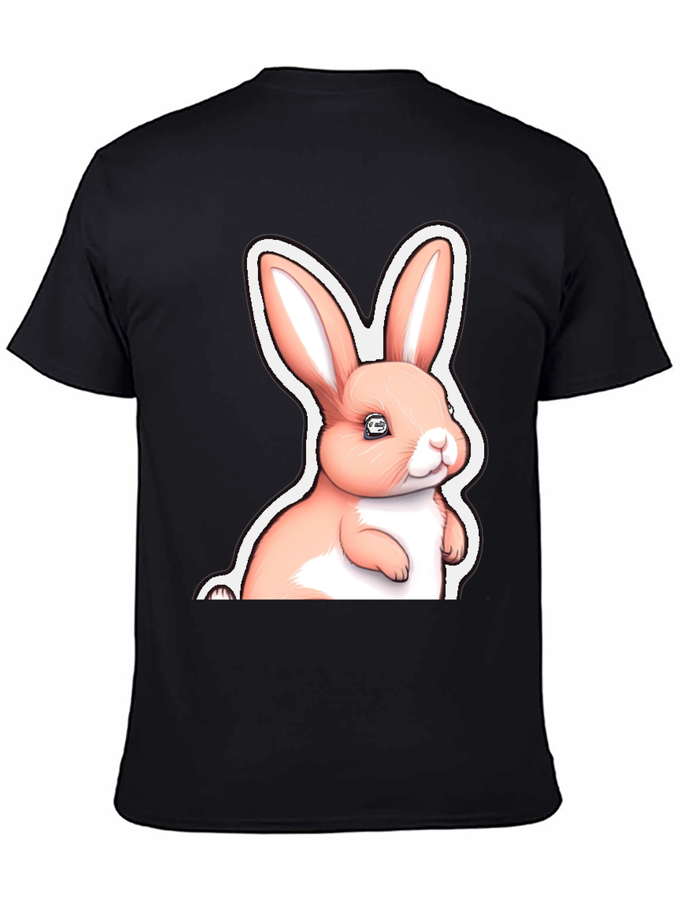 Cute Pink Bunny Graphic Tee - Soft Cotton Comfort